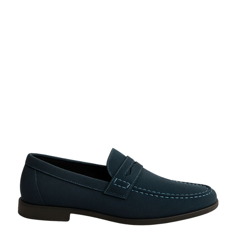 Italian Suede Penny Blue Loafer for Men's