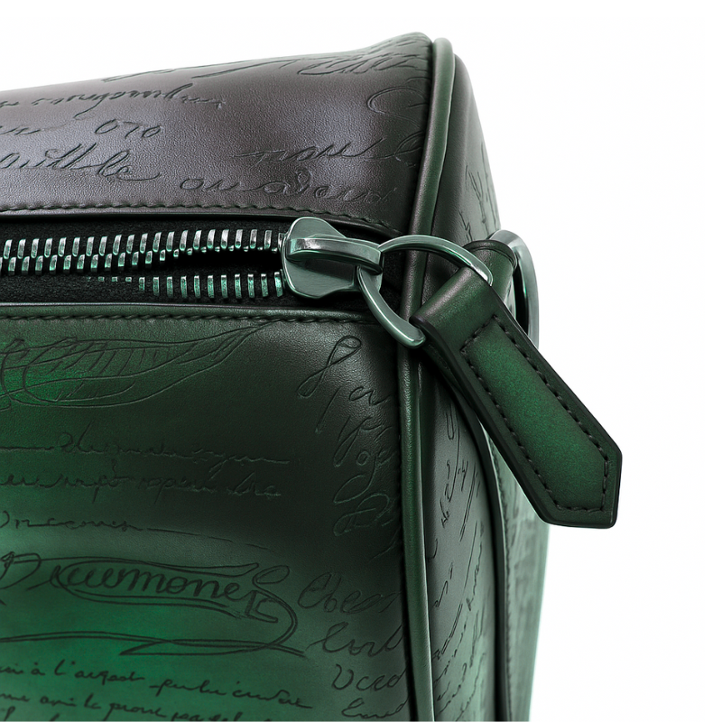 Premium Travel Duffel Leather Black Luggage Bag