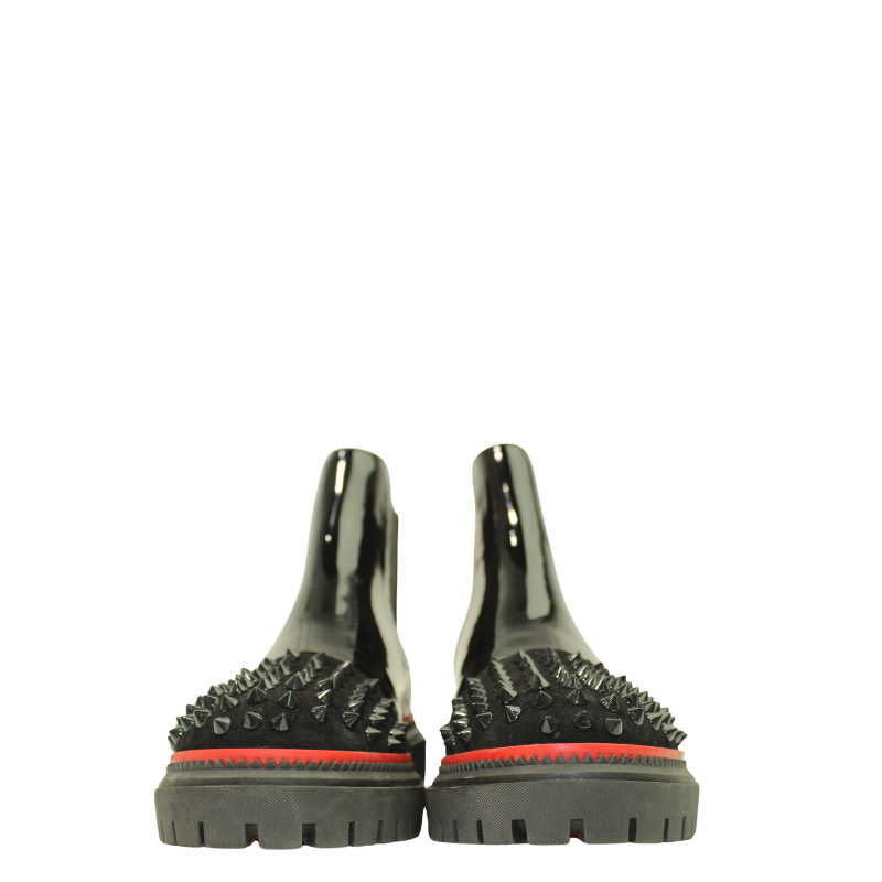 Italian Melon Spike Black Chelsea Boot For Men