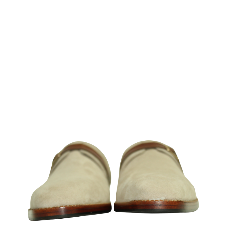 Italian Round-Toe Monk Shoe with Buckle Fastening