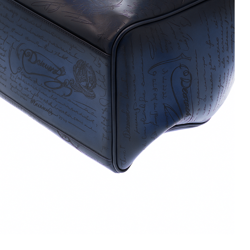 Premium Travel Duffel Leather Blue Luggage Bag