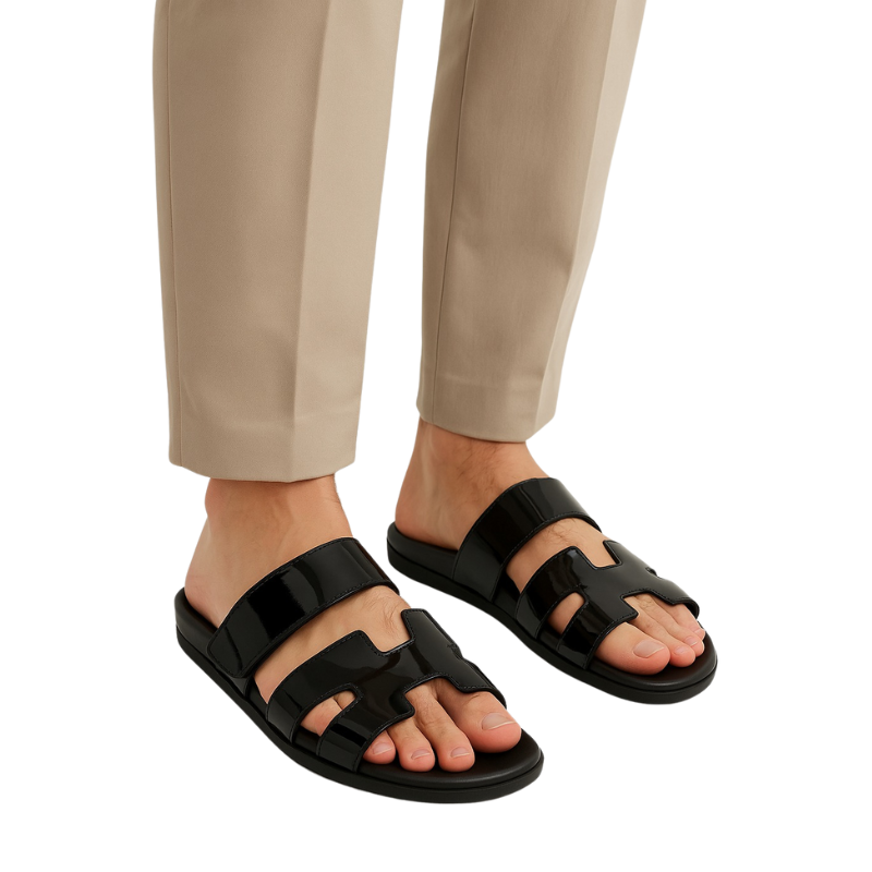 Luxury Patent Leather Sandal for Men