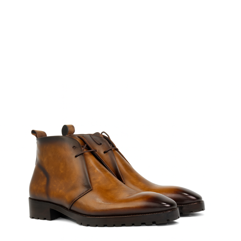 Luxury Stylish Leather Brown Chukkas Boot