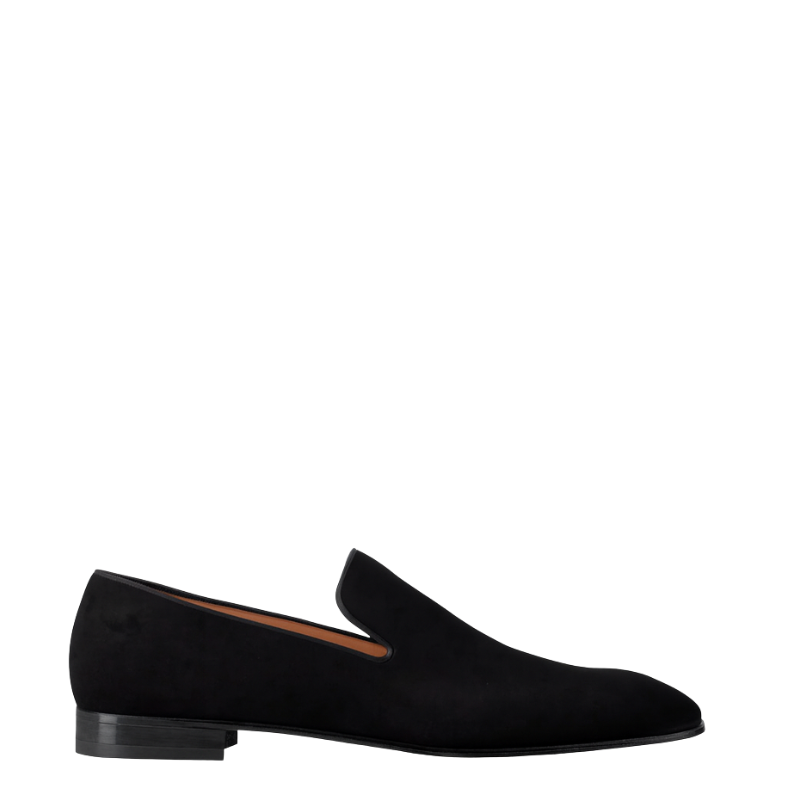 Minimalist Black Suede Loafers with Pointed Toe