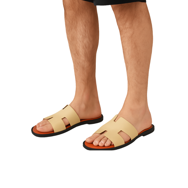 H-style Luxe Leather Tan Slipper