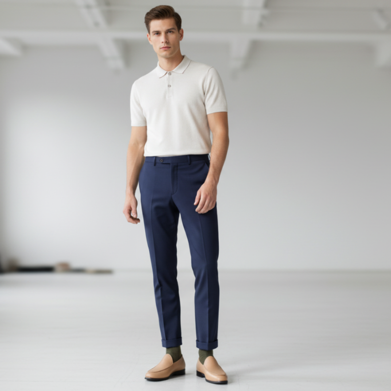 Luxury Leather Off-White Slip On Ivory Design Loafers