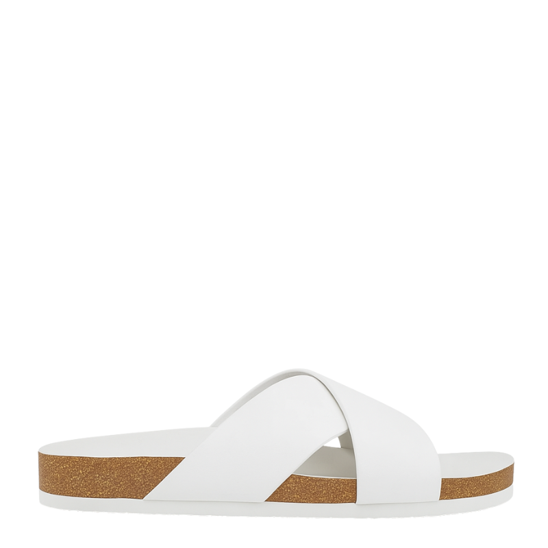 Men's Cross Strap Suede Blue Comfort Slipper