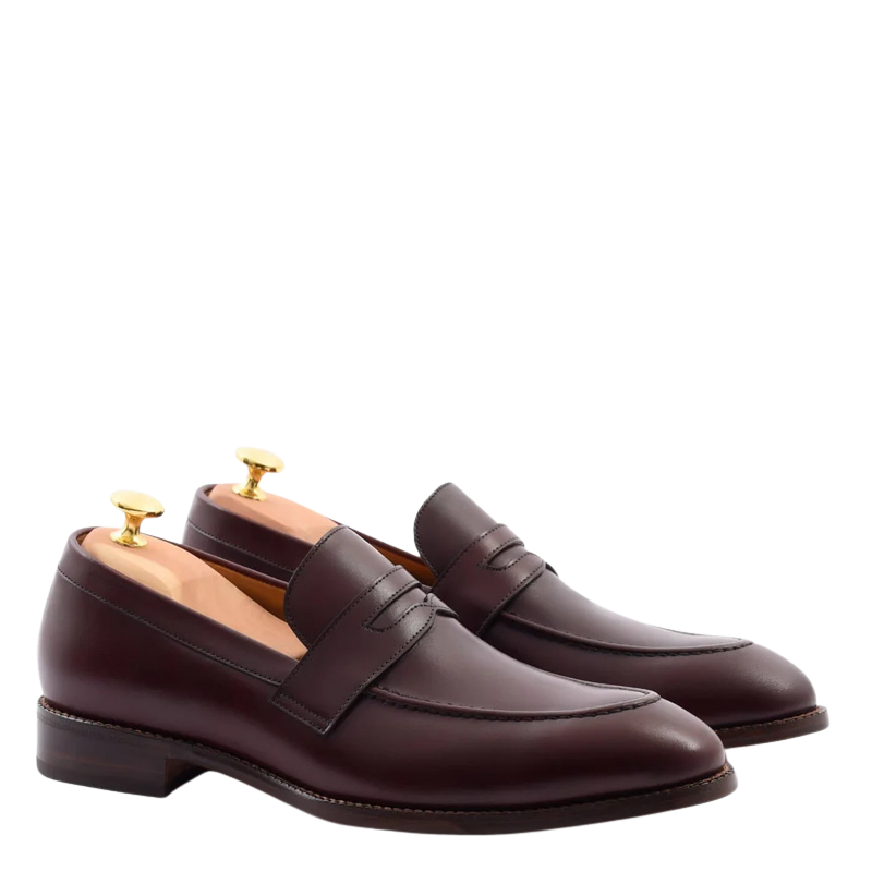 Men's Slip-On Oak Shoe with Stacked Heel