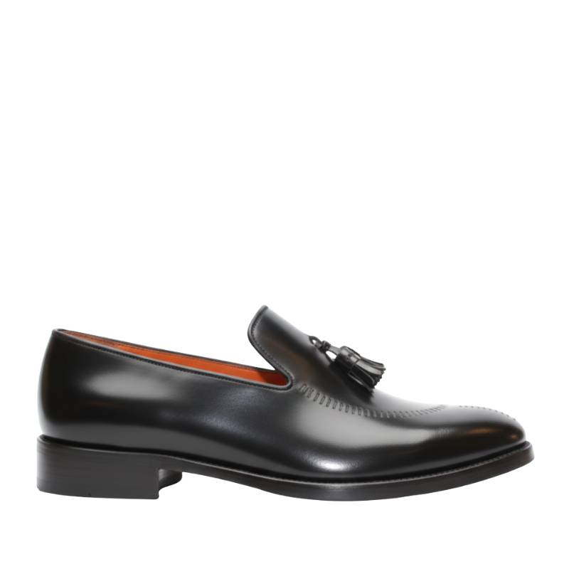Italian Style Leather Slip On Tassel Loafers