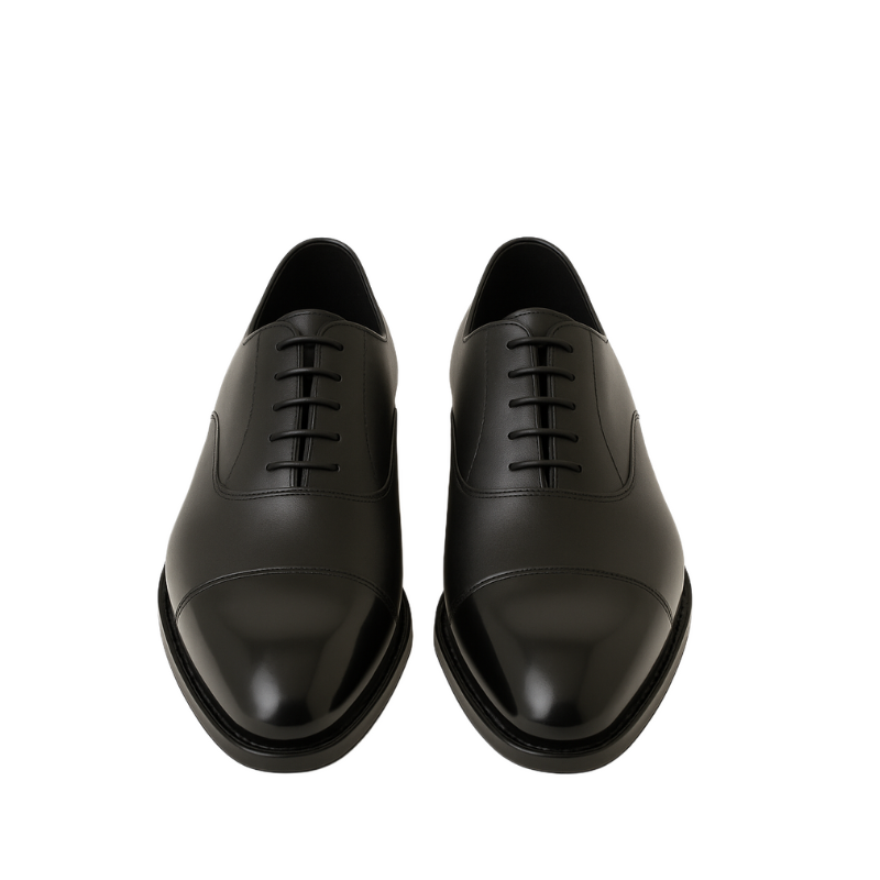 Classic Black Leather Oxford Dress Shoe