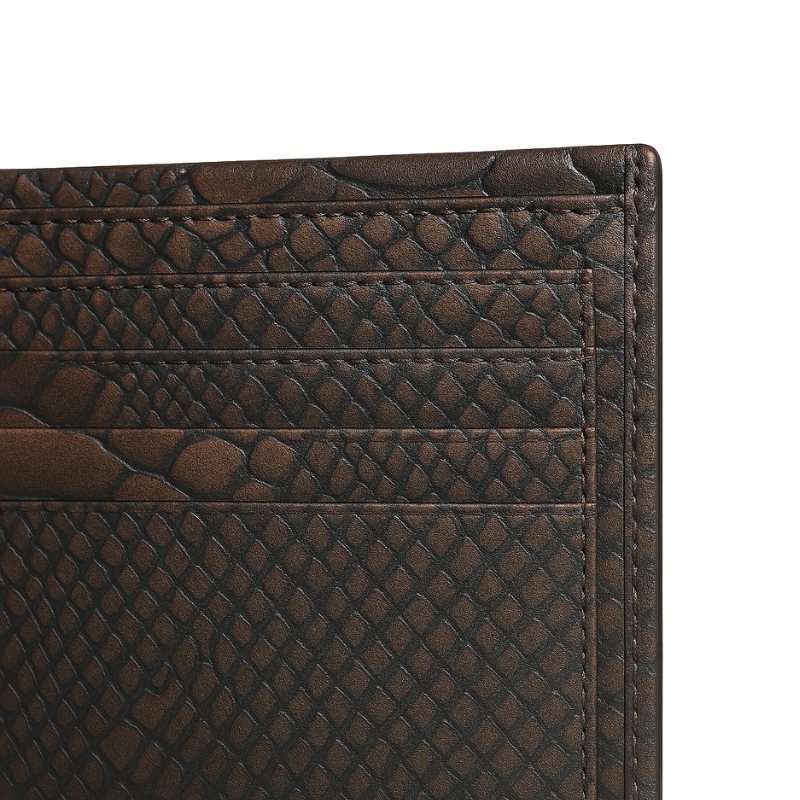 Italian Genuine Leather Brown Multi Slot Wallet