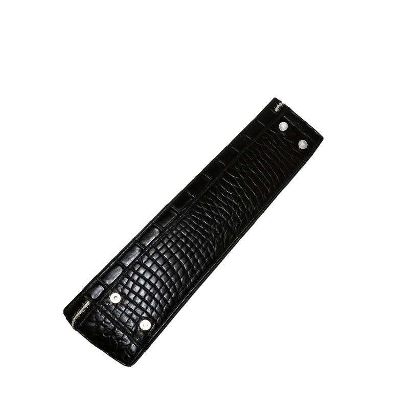 Croco Leather Men's Luxury Briefcase Black Casual Bag