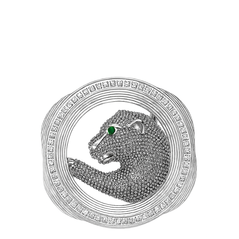 Silver Stoned Regal Jaguar Buckle