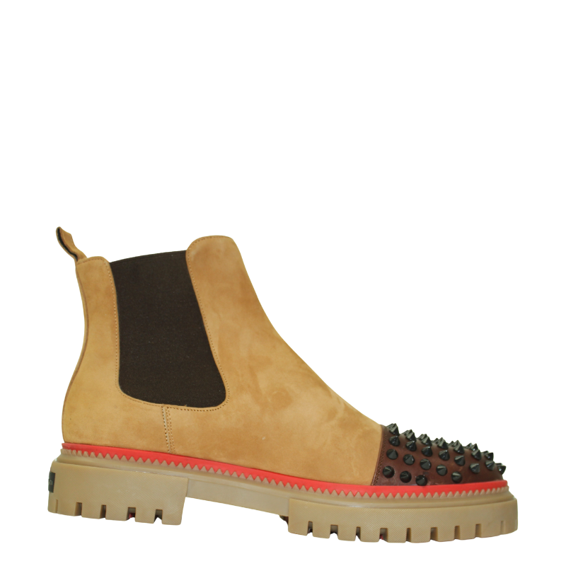 Italian Melon Spike Black Chelsea Boot For Men