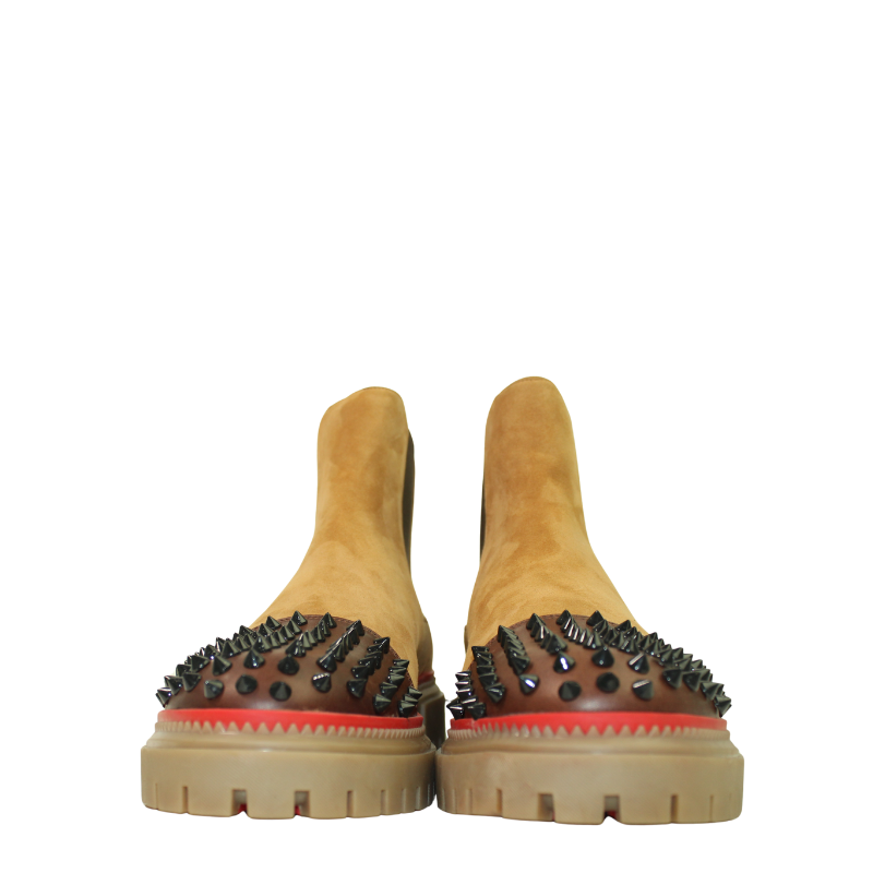 Italian Melon Spike Black Chelsea Boot For Men