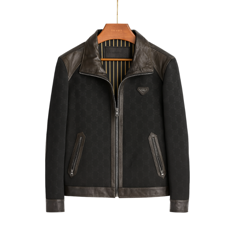 Luxury Suede Comfortable Leather Jacket With Collar