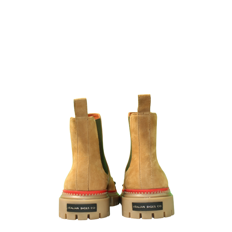 Italian Melon Spike Tan Chelsea Boot For Men
