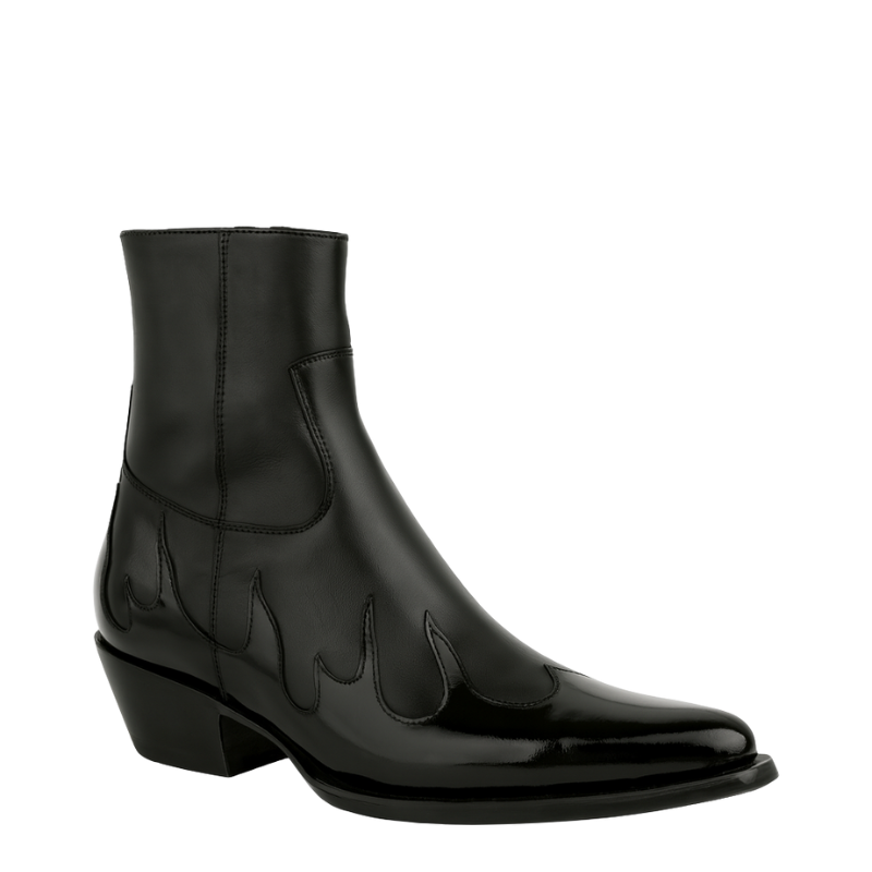 Men's Leather Flamecrest Pointed Ankle Boots