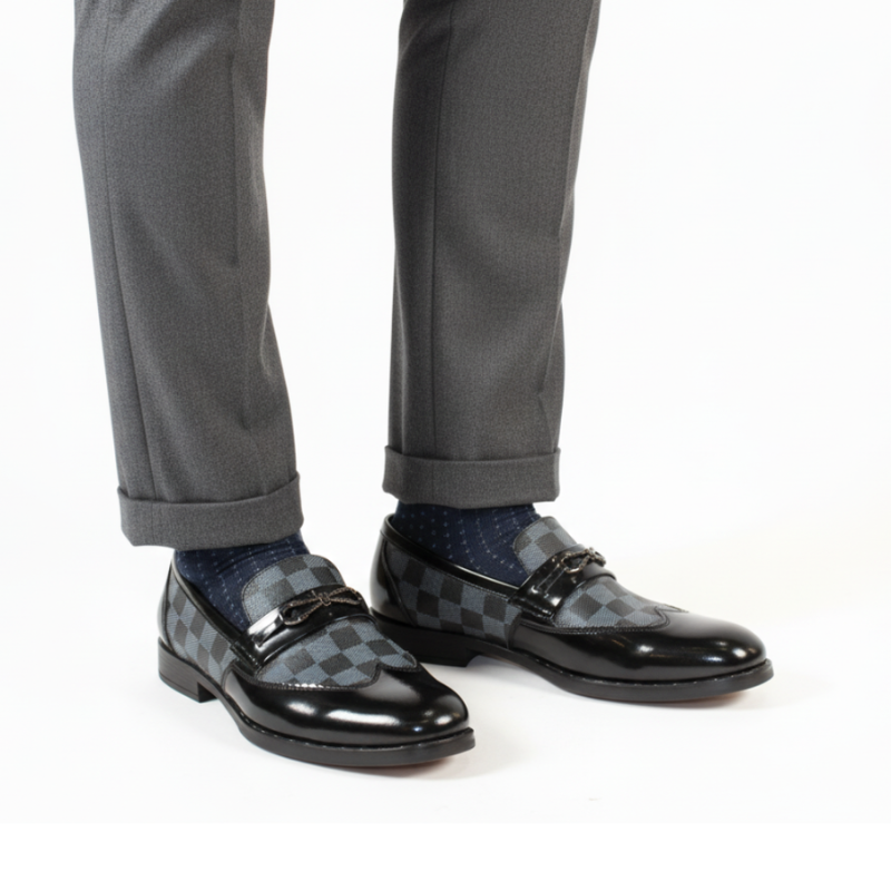 Luxury Dual-textured Bit Loafers