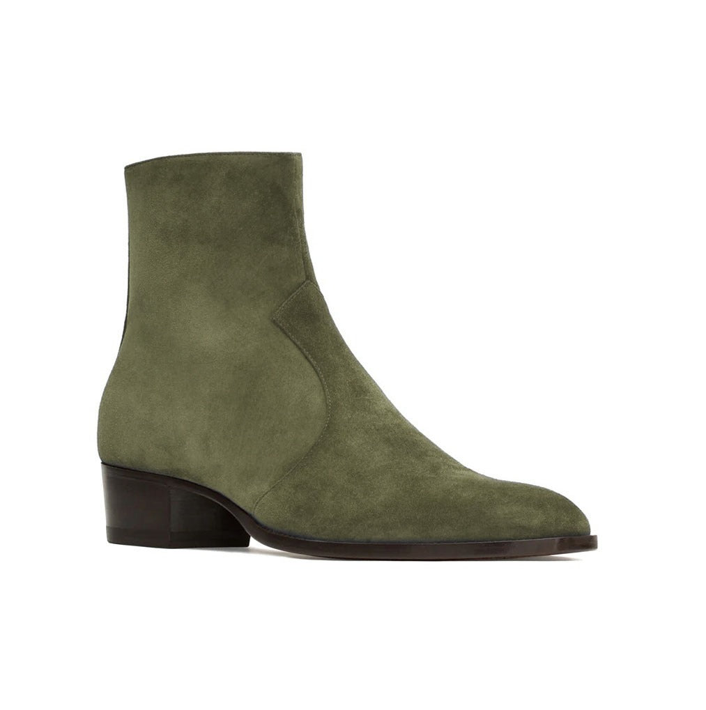 Olive Cuban boots