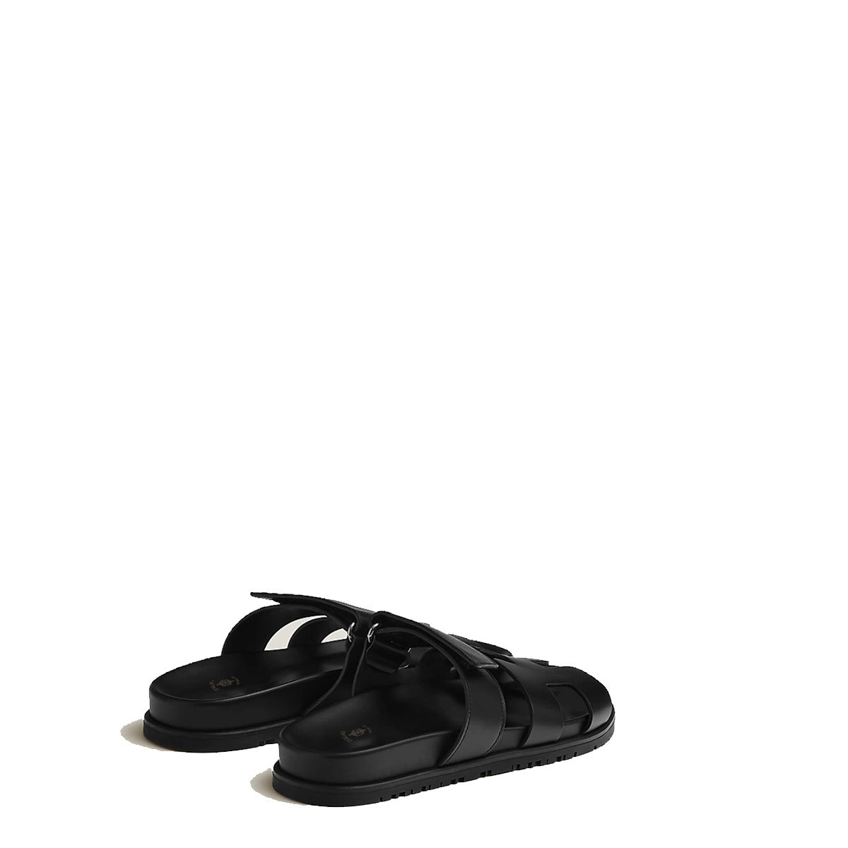 Luxury Black Sandals with Strap