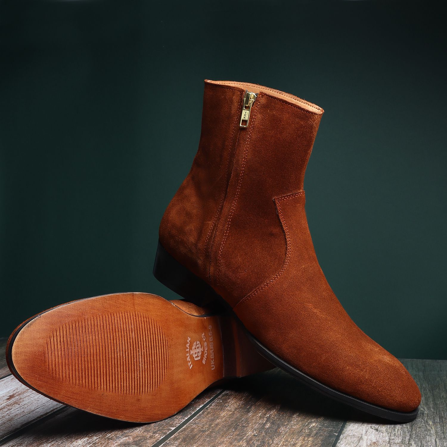 Pure Handmade Leather Cuban Boots for Men's