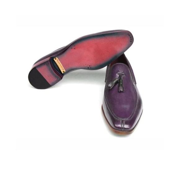 Tassel Loafer in Purple Leather