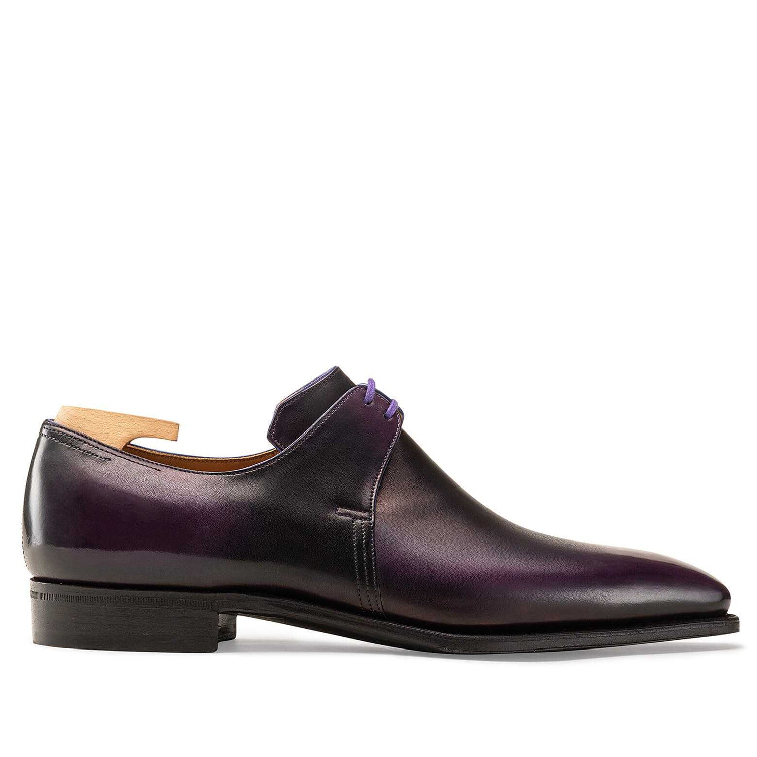AUBERGINE CALF LEATHER SHOES