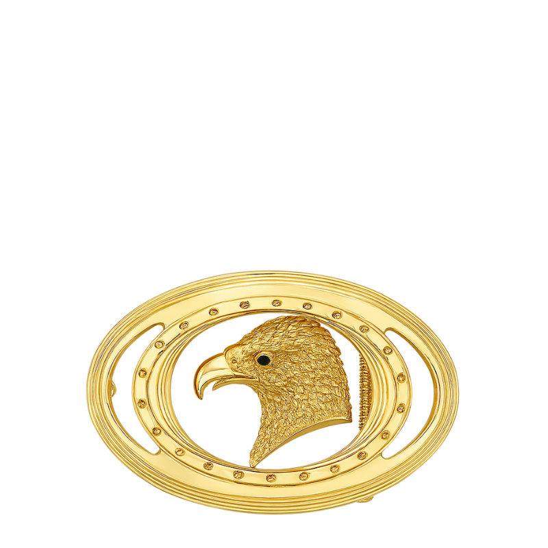 Golden Inbuilt Stone Horizon Whisperwind Head Buckle