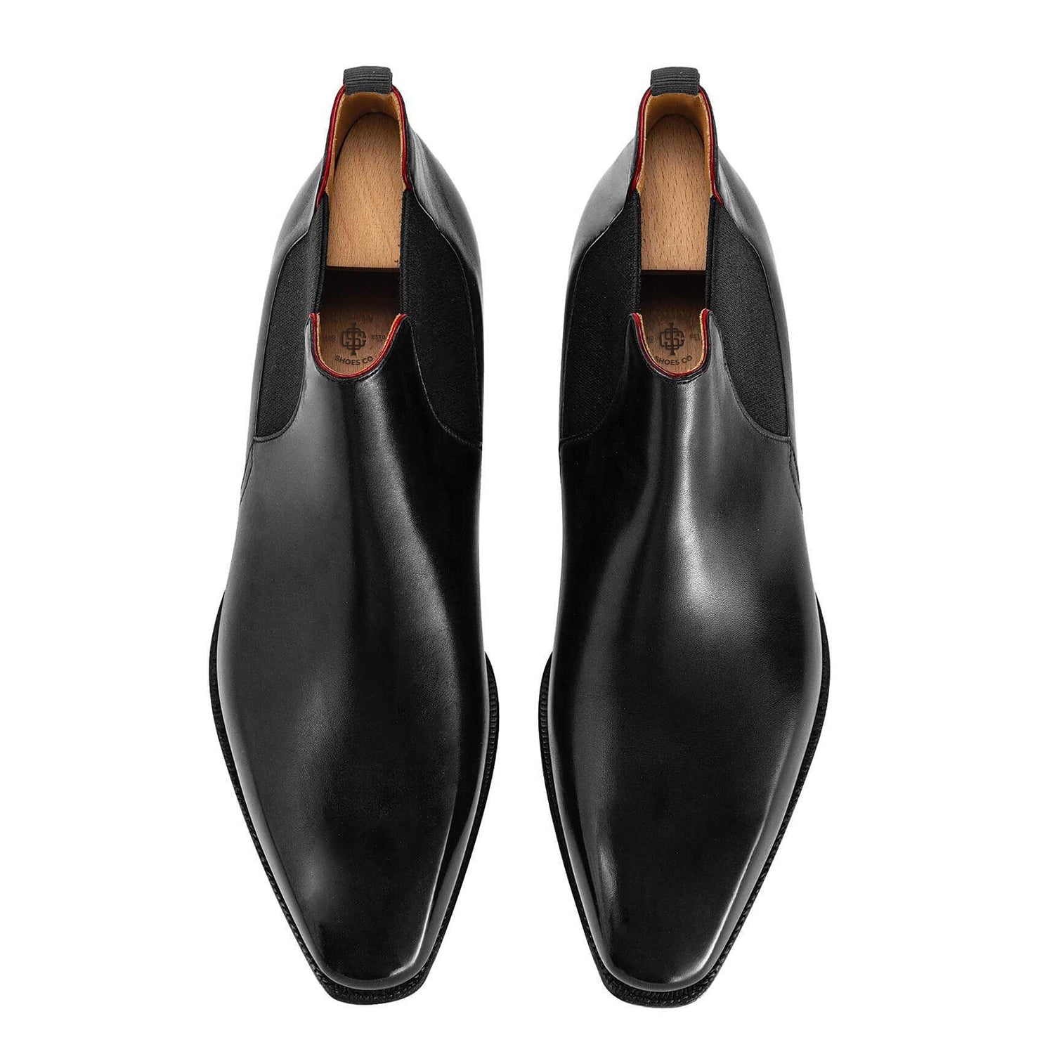 Black Calf Leather Boots