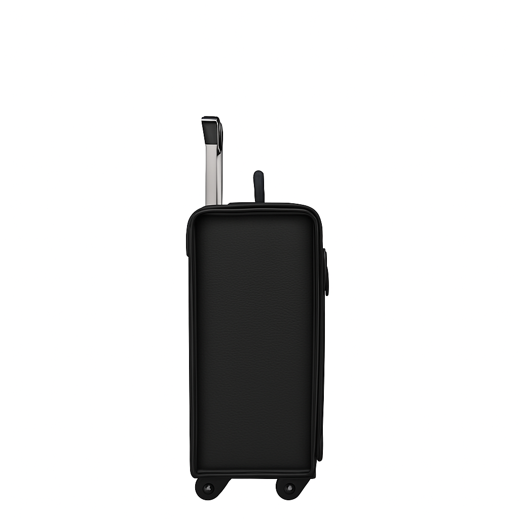 Premium Edition Italian Four Wheel Leather Blue Trolley Bag