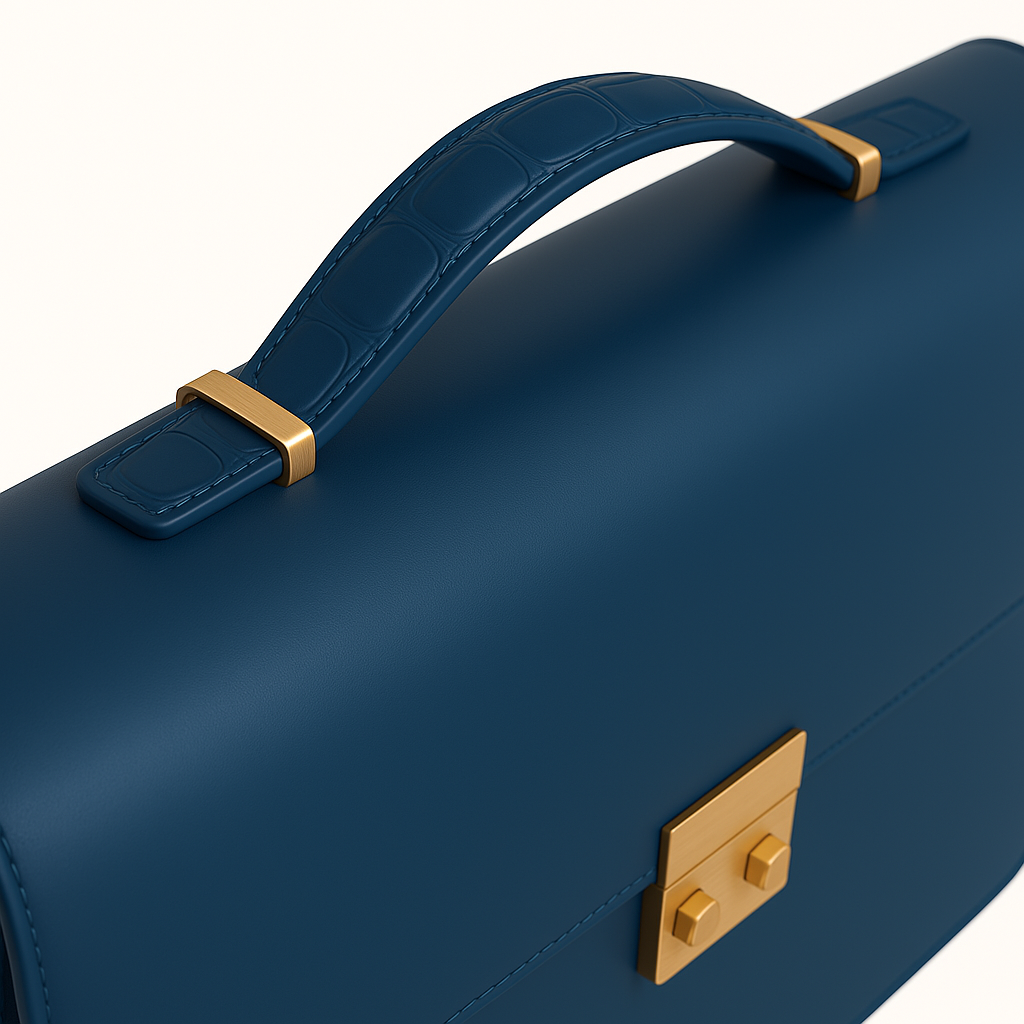 Men's Double Compartment Classy Burgundy Briefcase