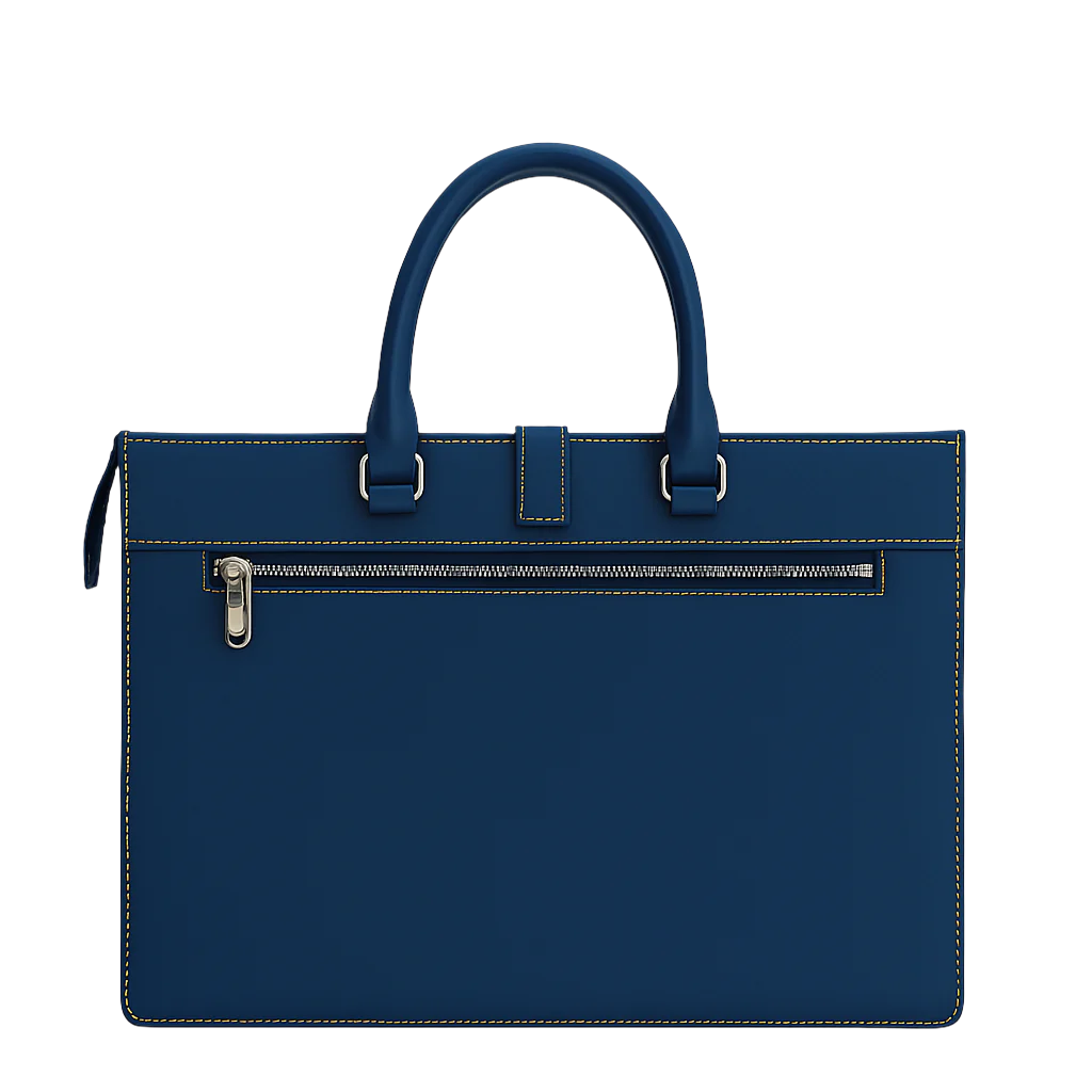 Stylish Italian Black Leather Briefcase Bag