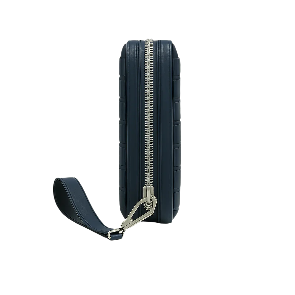 Croco Tan Textured Around Zip Wallet