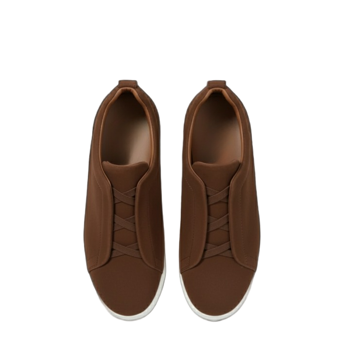 Luxury Edition Triple Stitch Burgundy Sneaker for Men's