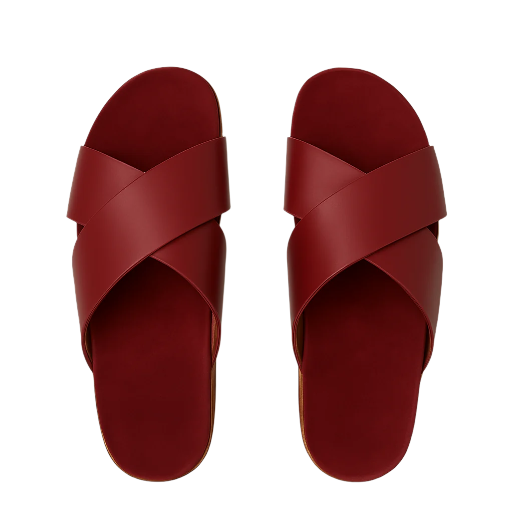 Pure Elegance Grey Leather Slipper