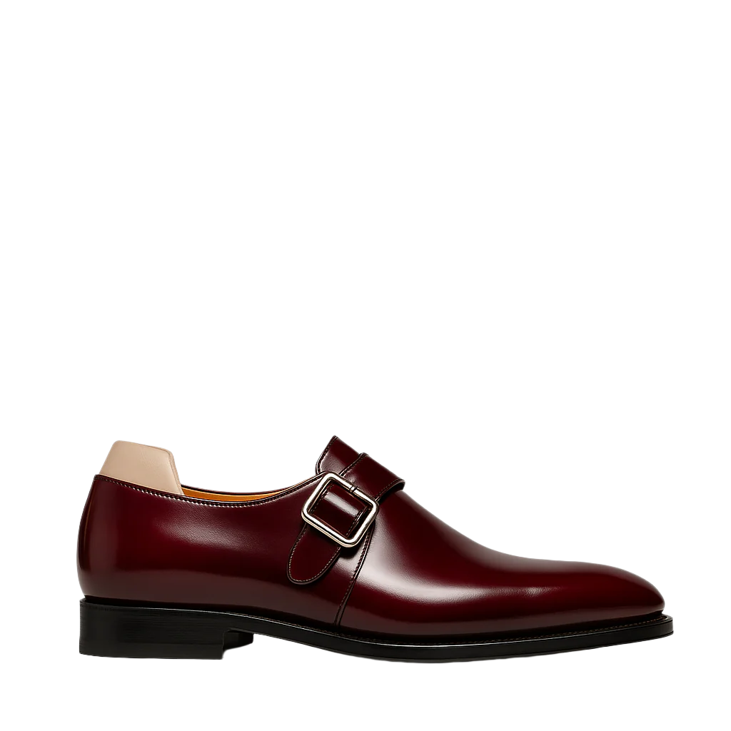 Classic Brown Monk Strap Leather Shoe