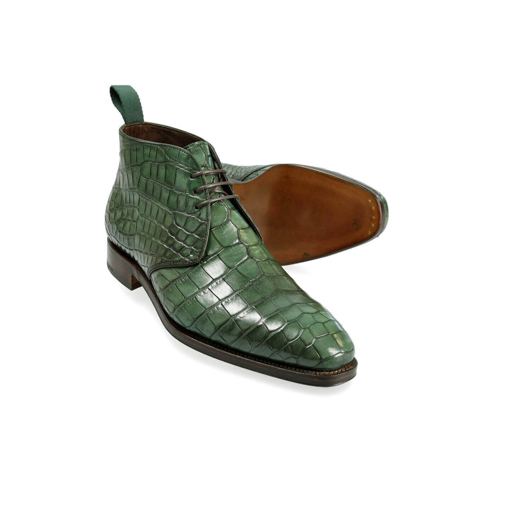 Asparagus Croco Chukka Boots