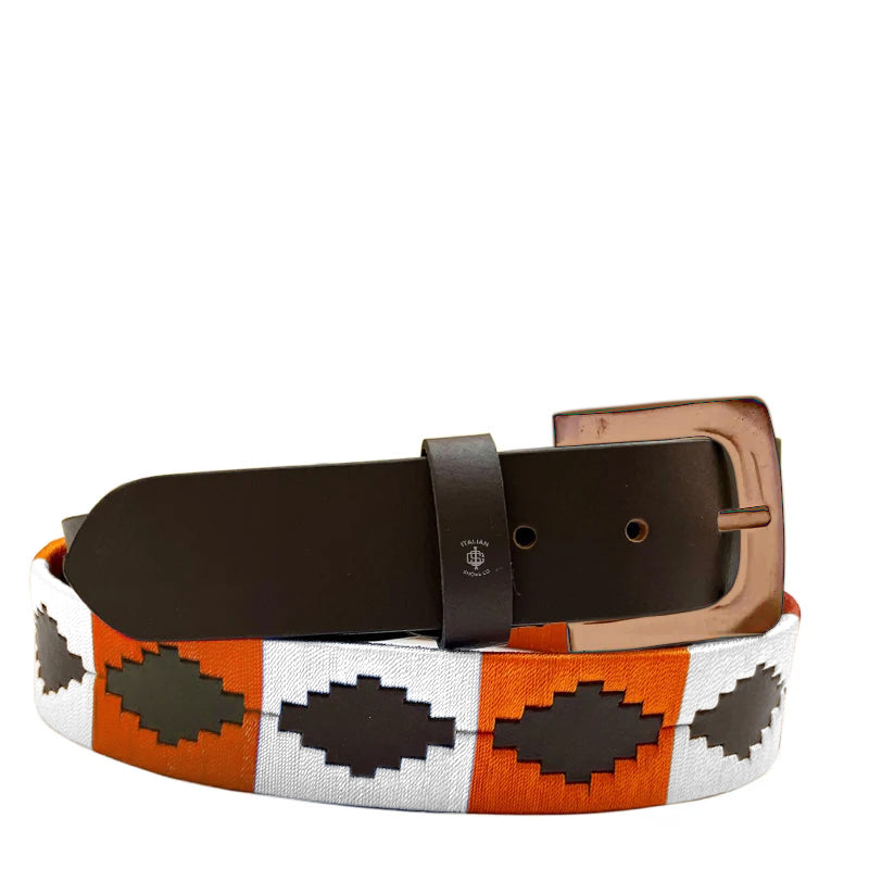 Stile Polo Handmade Leather Copper Buckle Belt