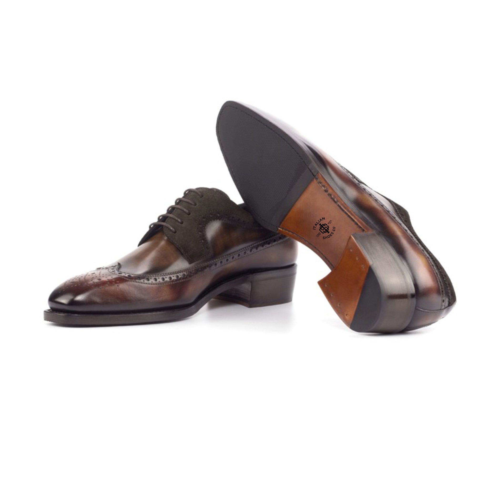 Cuban Heel Patina Bluchers Shoes