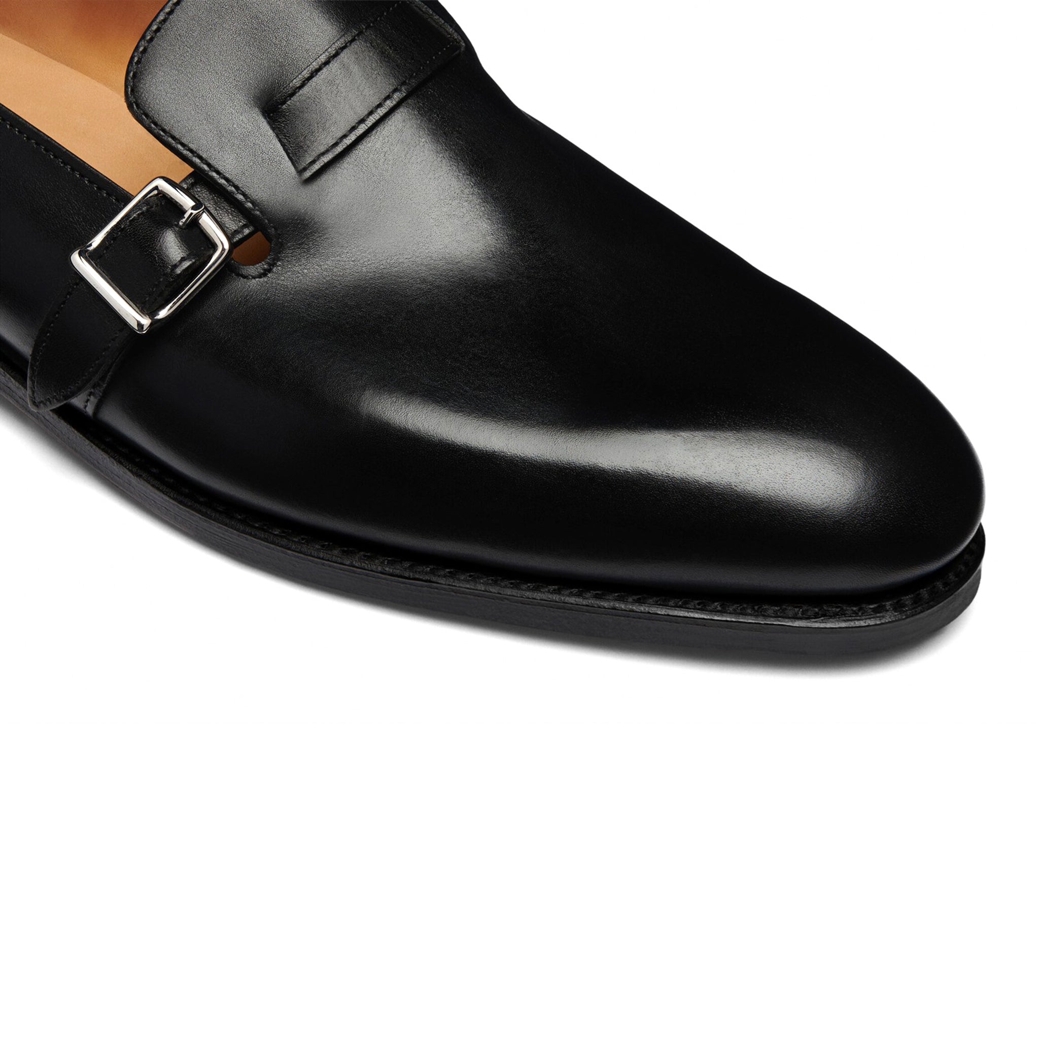 Classic Plain Single Monk Strap Shoes