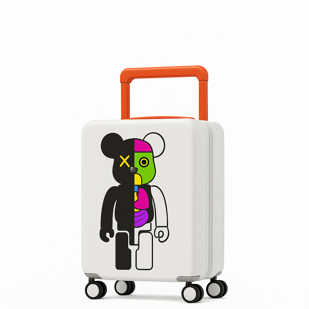 Luxury Kids Printed Trolley Bag