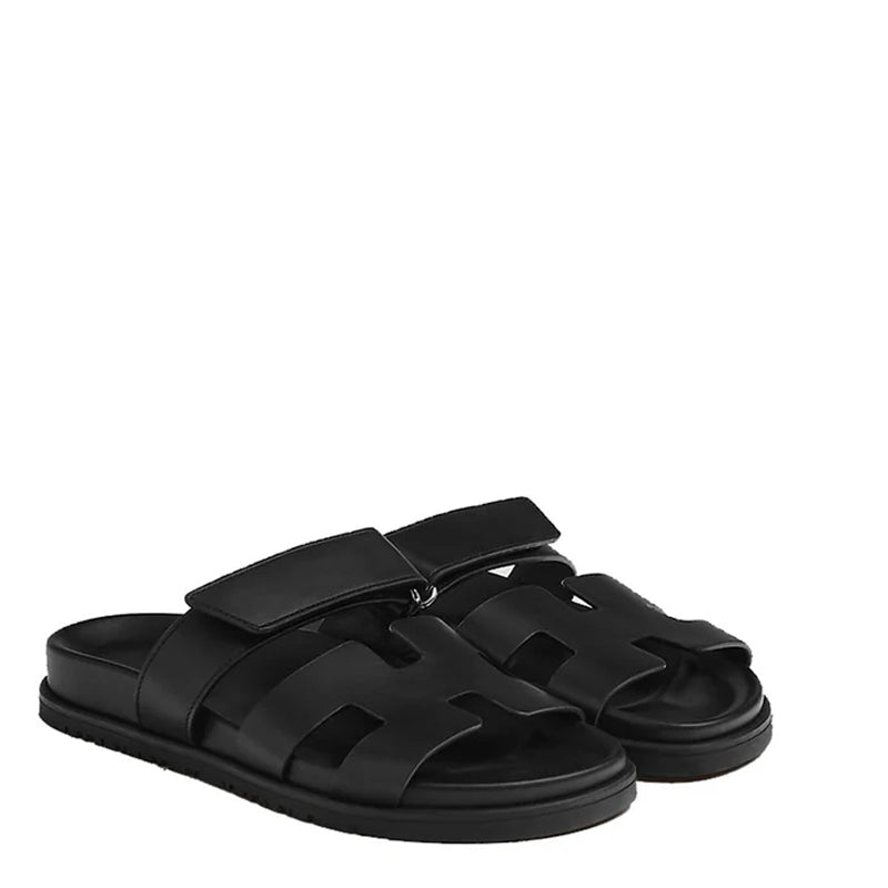 Men Solid Leather Comfort Sandals