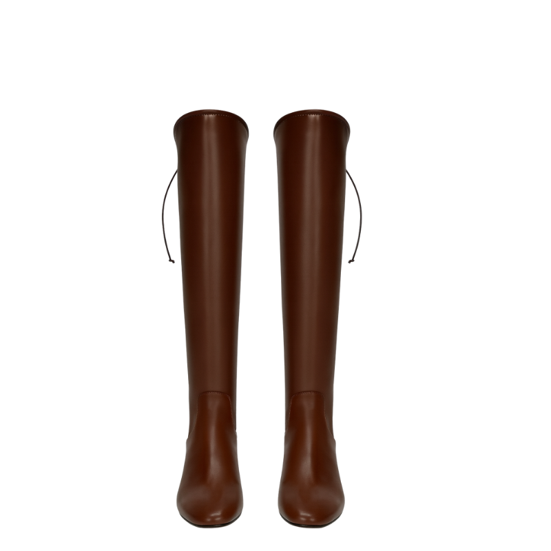 Women's Leather Black Over The Knee High Boots