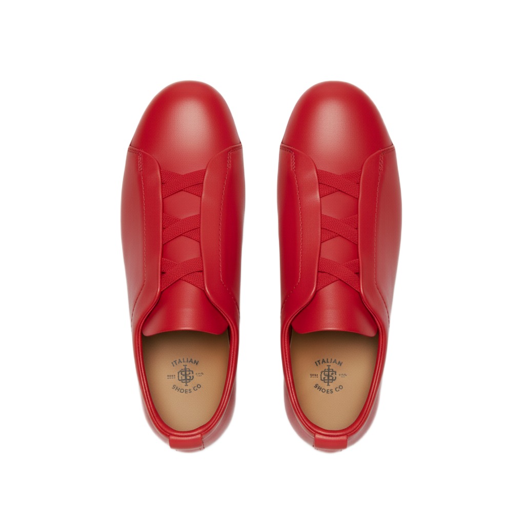 Luxury Edition Triple Stitch Leather Tan Sneaker for Men's