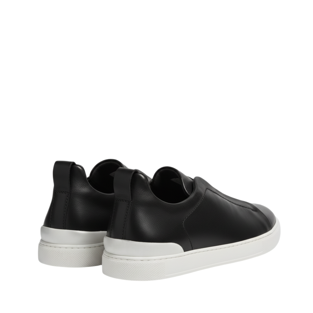 Luxury Edition Triple Stitch Leather Brown Sneaker for Men's