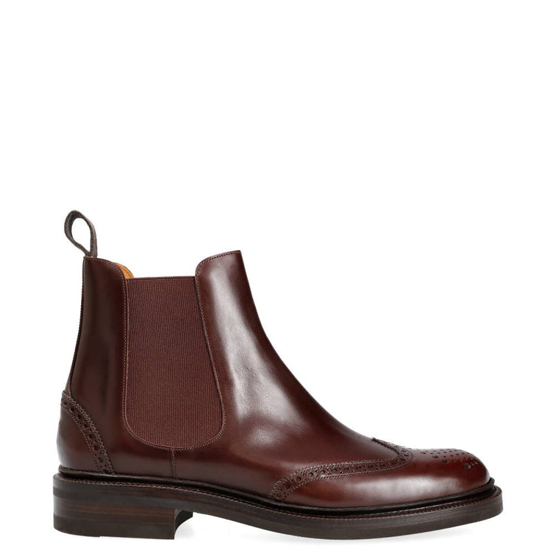 Pure Leather Wingtip Chelsea Boots For Men