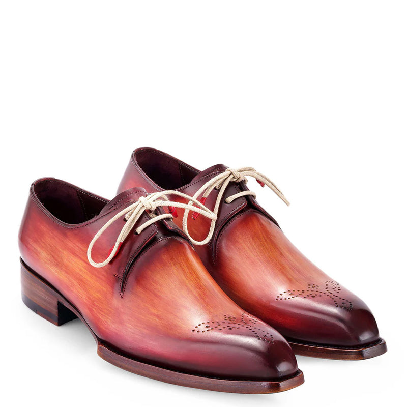 Leather Handmade Wingtip Derby Grey Shoe