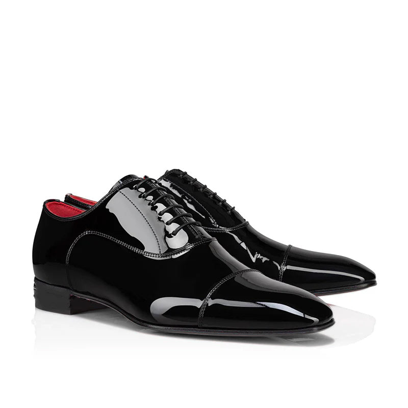 Patent Plain Shiny Leather Oxford Shoes