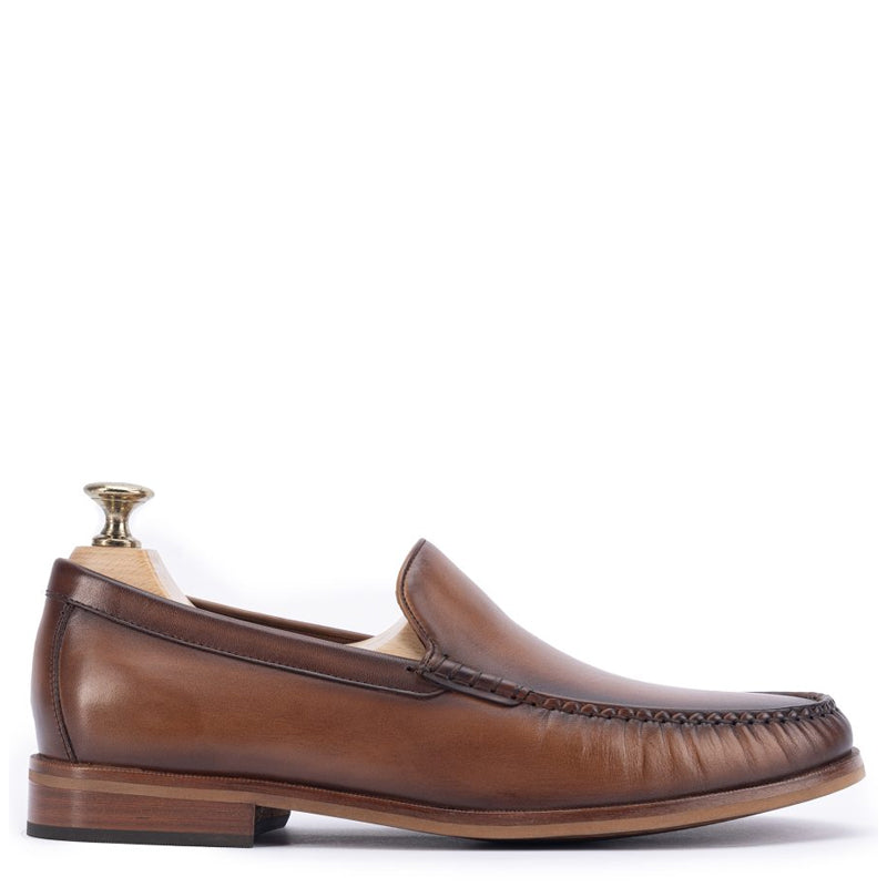Premium Leather Semiformal Brown Slip-On Loafer